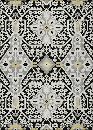 Piper Looms Chantille Diamonds ACN863 Black Machine Washable Area Rug main image