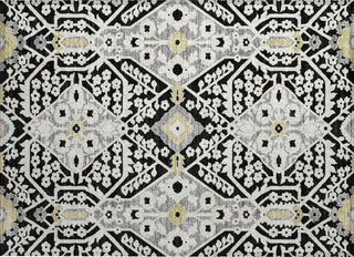 Piper Looms Chantille Diamonds ACN863 Black Machine Washable Area Rug Scatter Main Image