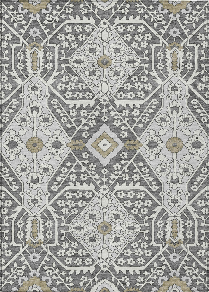 Piper Looms Chantille Diamonds ACN863 Charcoal Machine Washable Area Rug main image