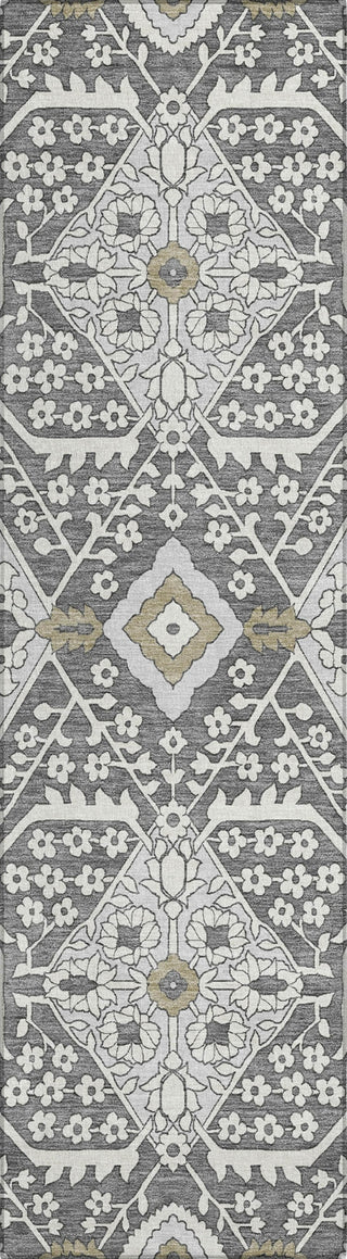 Piper Looms Chantille Diamonds ACN863 Charcoal Machine Washable Area Rug Runner Main Image