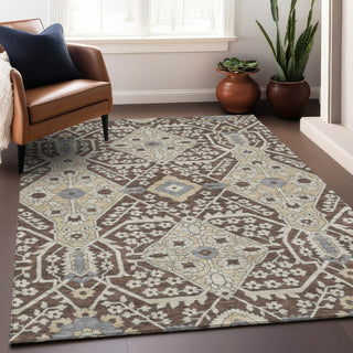 Piper Looms Chantille Diamonds ACN863 Chocolate Machine Washable Area Rug Lifestyle Image Feature