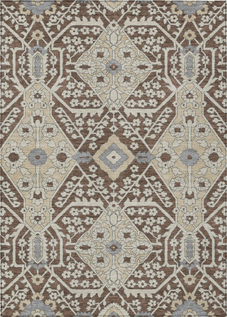 Piper Looms Chantille Diamonds ACN863 Chocolate Machine Washable Area Rug main image