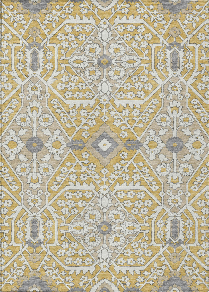 Piper Looms Chantille Diamonds ACN863 Gold Machine Washable Area Rug main image