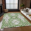 Piper Looms Chantille Diamonds ACN863 Green Machine Washable Area Rug Lifestyle Image Feature