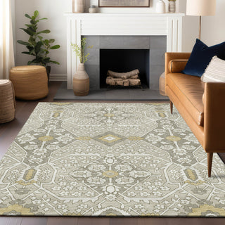 Piper Looms Chantille Diamonds ACN863 Ivory Machine Washable Area Rug Lifestyle Image Feature