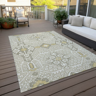 Piper Looms Chantille Diamonds ACN863 Ivory Machine Washable Area Rug Outdoor Lifestyle Image Feature
