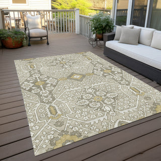 Piper Looms Chantille Diamonds ACN863 Ivory Machine Washable Area Rug Outdoor Lifestyle Image Feature