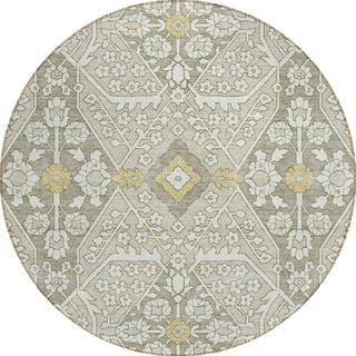Piper Looms Chantille Diamonds ACN863 Ivory Machine Washable Area Rug Round Main Image