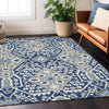 Piper Looms Chantille Diamonds ACN863 Navy Machine Washable Area Rug Lifestyle Image Feature