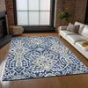Piper Looms Chantille Diamonds ACN863 Navy Machine Washable Area Rug Lifestyle Image Feature