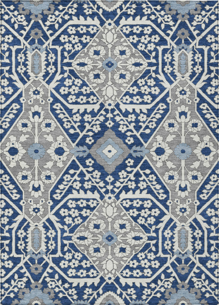 Piper Looms Chantille Diamonds ACN863 Navy Machine Washable Area Rug main image