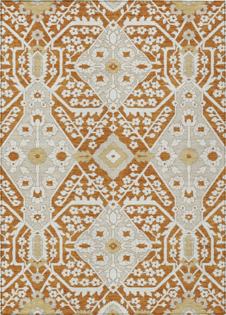 Piper Looms Chantille Diamonds ACN863 Paprika Machine Washable Area Rug main image