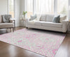 Piper Looms Chantille Diamonds ACN863 Pink Machine Washable Area Rug Lifestyle Image Feature