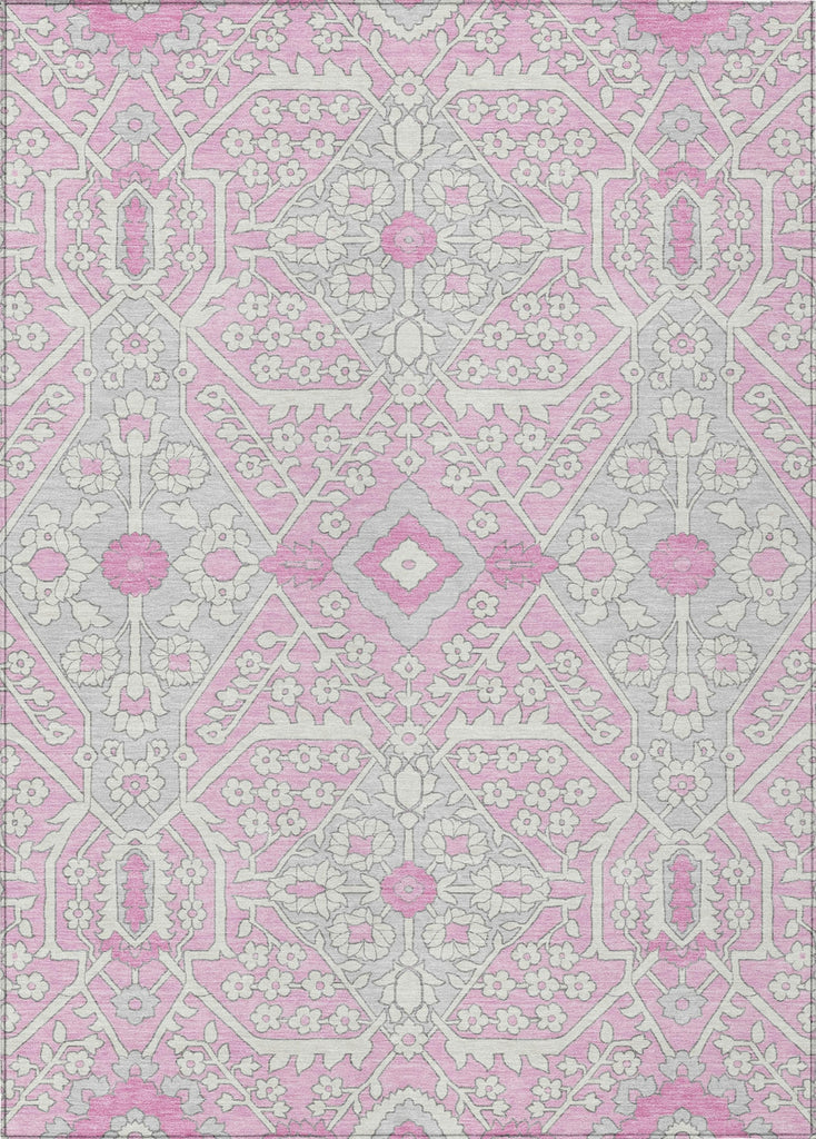 Piper Looms Chantille Diamonds ACN863 Pink Machine Washable Area Rug main image