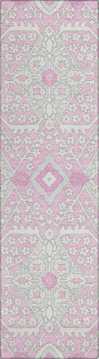 Piper Looms Chantille Diamonds ACN863 Pink Machine Washable Area Rug Runner Main Image