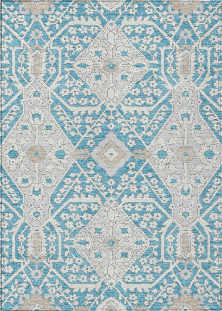 Piper Looms Chantille Diamonds ACN863 Teal Machine Washable Area Rug main image