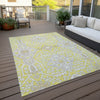Piper Looms Chantille Diamonds ACN863 Yellow Machine Washable Area Rug Outdoor Lifestyle Image Feature