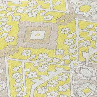 Piper Looms Chantille Diamonds ACN863 Yellow Machine Washable Area Rug Swatch Image