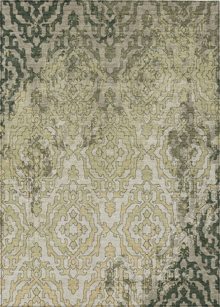 Piper Looms Chantille Medallions ACN864 Green Machine Washable Area Rug main image
