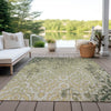 Piper Looms Chantille Medallions ACN864 Green Machine Washable Area Rug Outdoor Lifestyle Image Feature