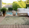 Piper Looms Chantille Medallions ACN864 Green Machine Washable Area Rug Outdoor Lifestyle Image Feature