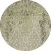Piper Looms Chantille Medallions ACN864 Green Machine Washable Area Rug Round Main Image