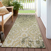 Piper Looms Chantille Medallions ACN864 Green Machine Washable Area Rug Runner Outdoor Lifestyle Image Feature