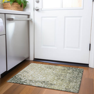 Piper Looms Chantille Medallions ACN864 Green Machine Washable Area Rug Scatter Lifestyle Image Feature