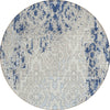 Piper Looms Chantille Medallions ACN864 Navy Machine Washable Area Rug Round Main Image