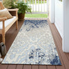 Piper Looms Chantille Medallions ACN864 Navy Machine Washable Area Rug Runner Outdoor Lifestyle Image Feature