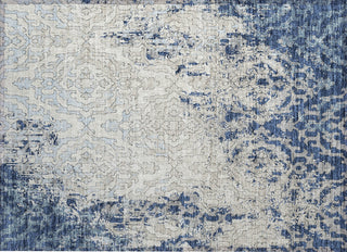 Piper Looms Chantille Medallions ACN864 Navy Machine Washable Area Rug Scatter Main Image