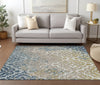 Piper Looms Chantille Medallions ACN864 Sky Machine Washable Area Rug Lifestyle Image Feature