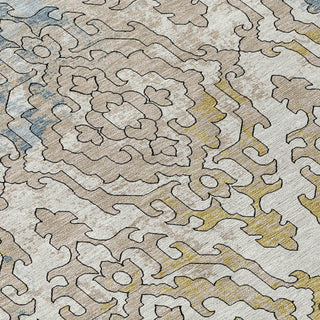 Piper Looms Chantille Medallions ACN864 Sky Machine Washable Area Rug Swatch Image