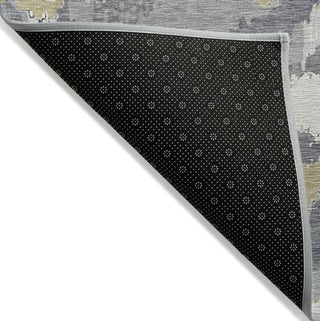 Piper Looms Chantille Abstract ACN865 Gray Machine Washable Area Rug Backing Image