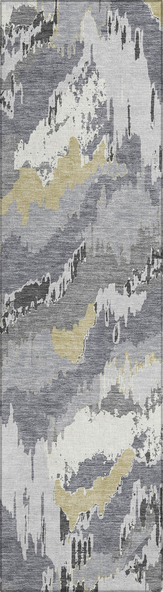 Piper Looms Chantille Abstract ACN865 Gray Machine Washable Area Rug Runner Main Image