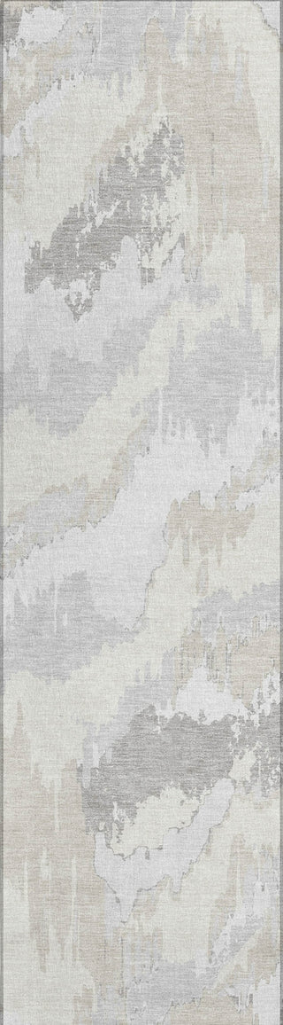 Piper Looms Chantille Abstract ACN865 Ivory Machine Washable Area Rug Runner Main Image