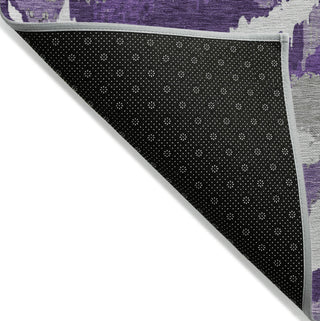 Piper Looms Chantille Abstract ACN865 Purple Machine Washable Area Rug Backing Image