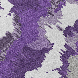 Piper Looms Chantille Abstract ACN865 Purple Machine Washable Area Rug Swatch Image