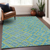 Piper Looms Chantille Diamonds ACN866 Aloe Machine Washable Area Rug Lifestyle Image Feature