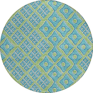 Piper Looms Chantille Diamonds ACN866 Aloe Machine Washable Area Rug Round Main Image
