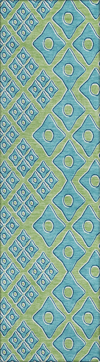 Piper Looms Chantille Diamonds ACN866 Aloe Machine Washable Area Rug Runner Main Image