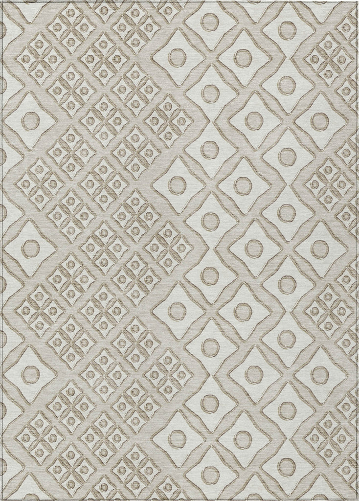 Piper Looms Chantille Diamonds ACN866 Beige Machine Washable Area Rug main image