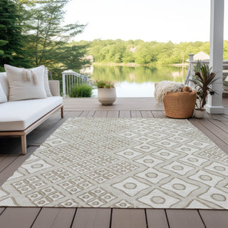 Piper Looms Chantille Diamonds ACN866 Beige Machine Washable Area Rug Outdoor Lifestyle Image Feature