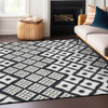 Piper Looms Chantille Diamonds ACN866 Black Machine Washable Area Rug Lifestyle Image Feature