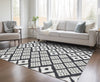 Piper Looms Chantille Diamonds ACN866 Black Machine Washable Area Rug Lifestyle Image Feature