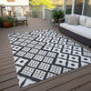Piper Looms Chantille Diamonds ACN866 Black Machine Washable Area Rug Outdoor Lifestyle Image Feature