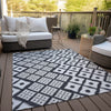 Piper Looms Chantille Diamonds ACN866 Black Machine Washable Area Rug Outdoor Lifestyle Image Feature