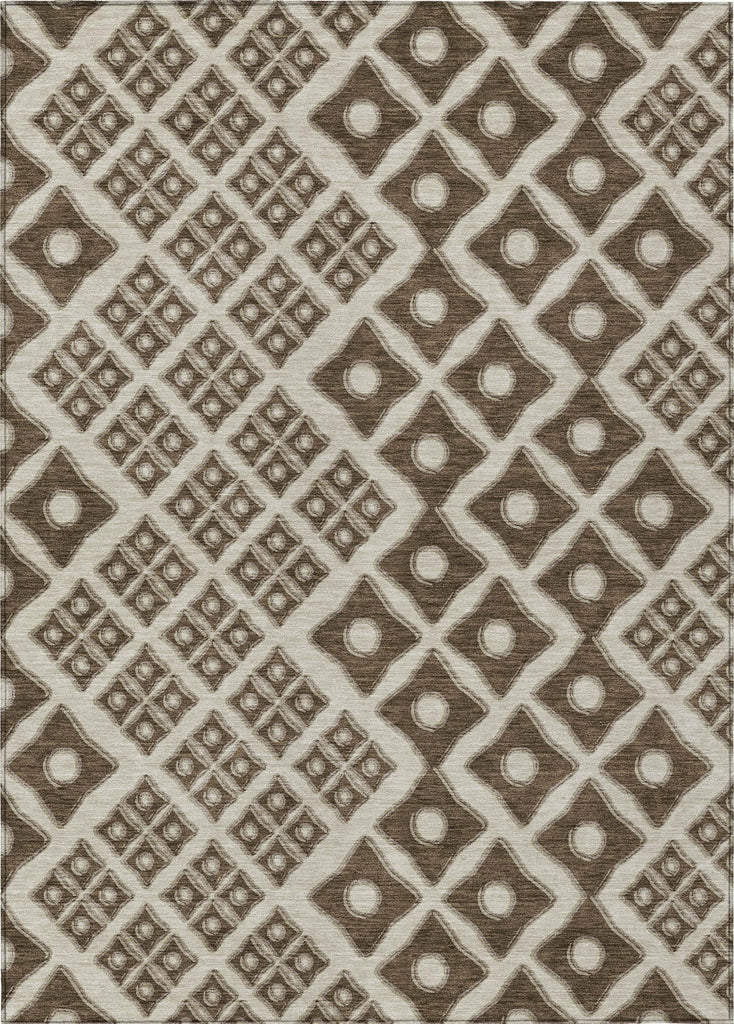 Piper Looms Chantille Diamonds ACN866 Brown Machine Washable Area Rug main image
