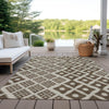 Piper Looms Chantille Diamonds ACN866 Brown Machine Washable Area Rug Outdoor Lifestyle Image Feature
