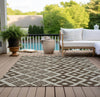 Piper Looms Chantille Diamonds ACN866 Brown Machine Washable Area Rug Outdoor Lifestyle Image Feature